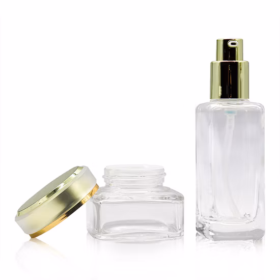 30 グラム 50 ミリリットルのリサイクル可能なスキンケア包装空の化粧品ローション ポンプ ボトル ガラス セット